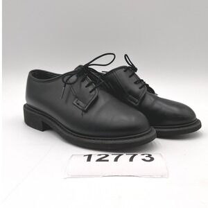 Bates 00769C Womens 4.5 W Black Leather Round Toe Lace Up Uniform Oxford Shoes